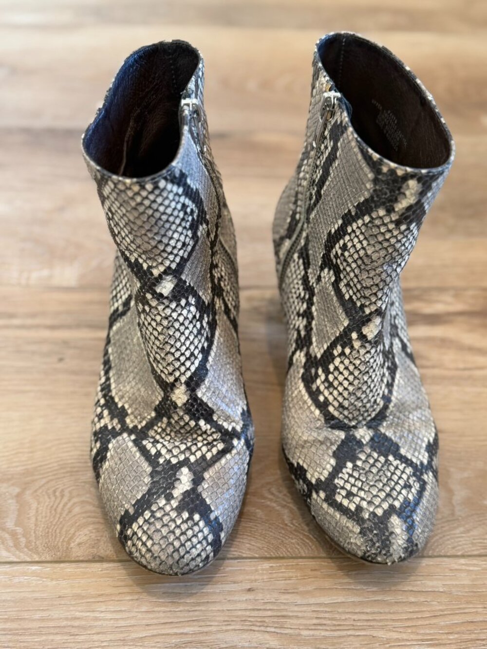 J Crew Snakeskin Print Ankle Boots sz 9.5